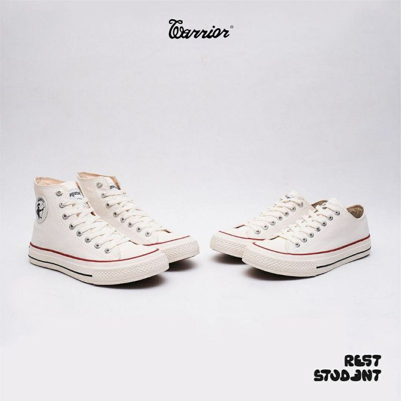 Sepatu Warrior Hermes High / Low - White