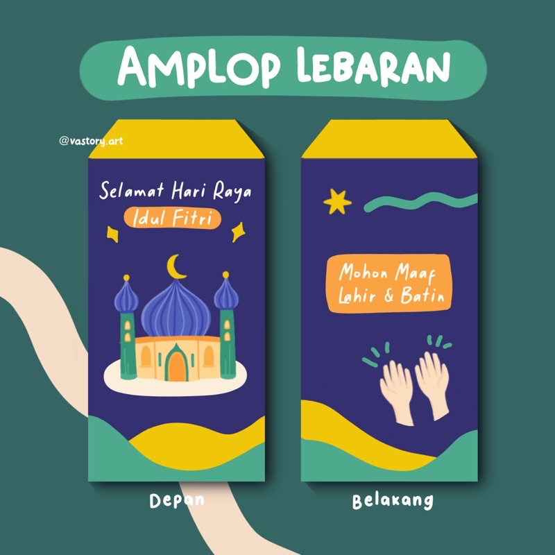 

Amplop angpau lebaran/ THR | 1 pack isi 10 lembar| illustrasi lucu