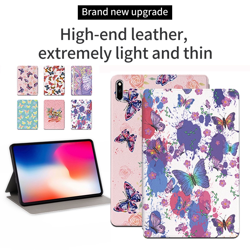 Casing Flip Tablet Untuk Huawei MatePad Pro 10.8/5G (2021.2019) Hard Stand Cover MRR-W29 MRX-AL09 MRX-AL19 MRX-W09 MRX-W19 Fashion Fancy Color Butterfly Series Leather Case