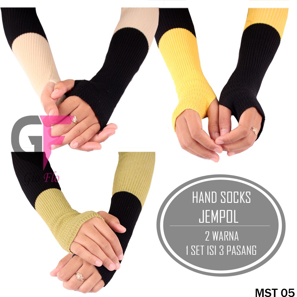 GIOFLO Handsock Gaya Casual 2 Warna Cantik Isi 3 Pcs Rajut Premium / MST 05