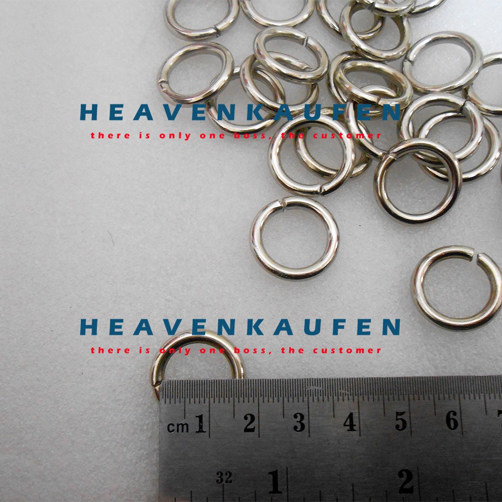 Ring Bulat / Ring O Kecil Diameter Lubang 1,5 cm Tebal 3 mm Silver Nikel