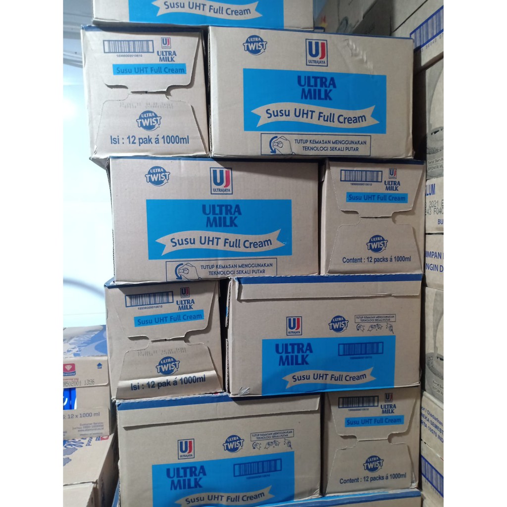 

ULTRA MILK FULL CREAM 1 LITER (1 KARTON/DUS) ISI 12