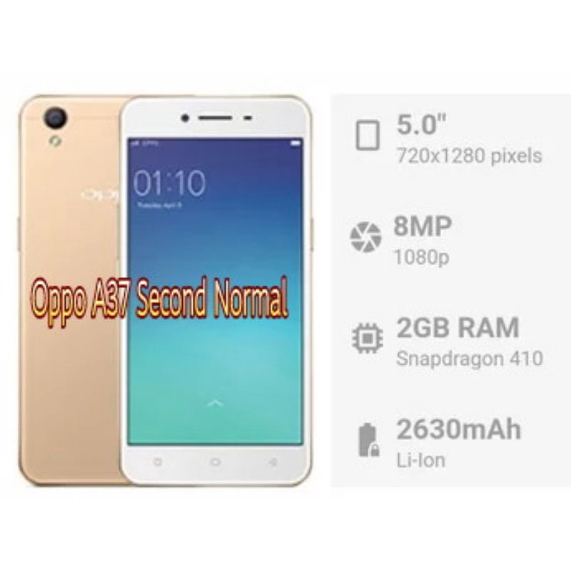 ✔️Oppo A37f Second Normal