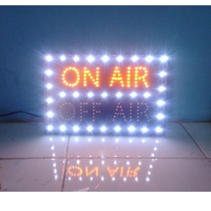 tulisan lampu led sign ON AIR OFF AIR saklar on off
