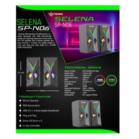 ITSTORE NYK Nemesis Speaker SPN 06 Selena Gaming RGB NYK SP-N06 SP N06 LED RGB