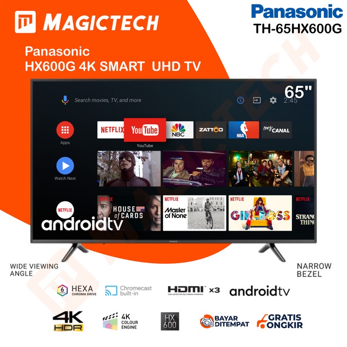 TV PANASONIC 65 INCH / 65" TH-65HX600G / 65HX600 4K UHD ANDROID TV