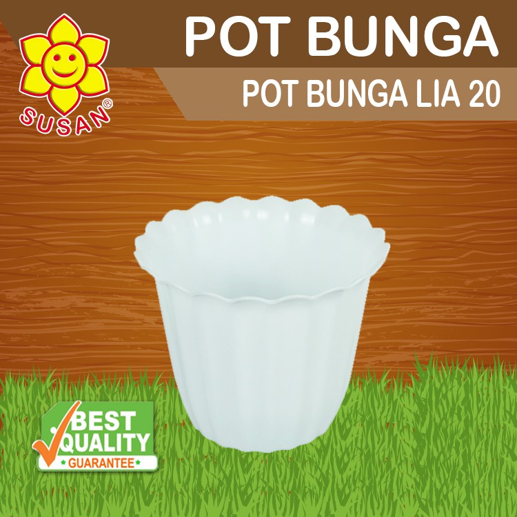 Pot Bunga Putih - Pot Bunga Plastik - Pot Bunga Lia 20