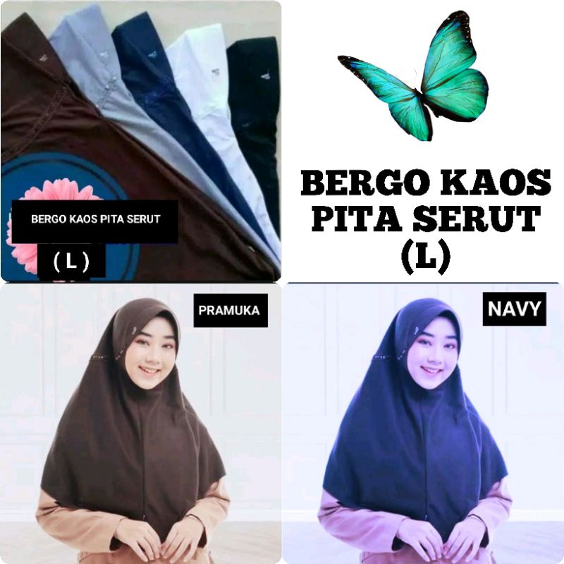 JILBAB KAOS PITA SERUT ANAK SEKOLAH( L )
