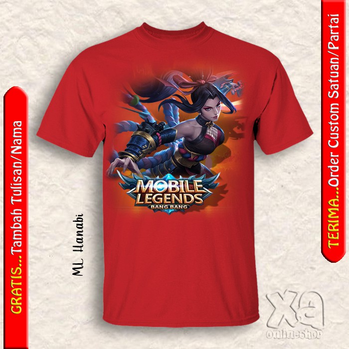 Kaos 3D Games MBL Hanabi Murah Berkualitas