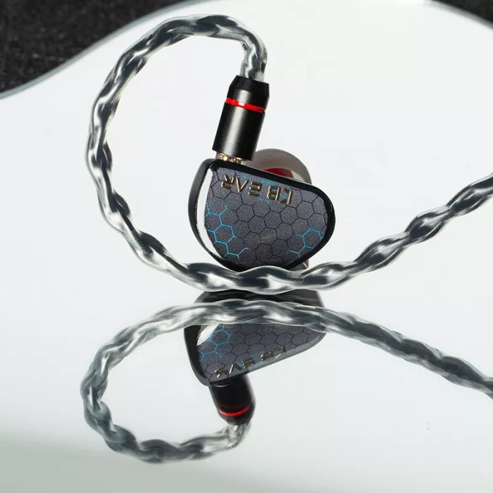 KBEAR INK 8.8mm DLC Diaphragm In Ear Monitor Earphone HIFI Believe - Hitam