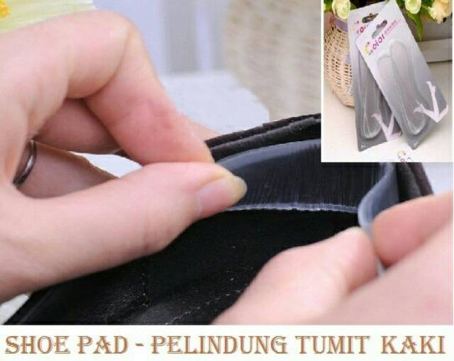 Transparan silicone shoe pad / pelindung tumit kaki belakang / anti lecet