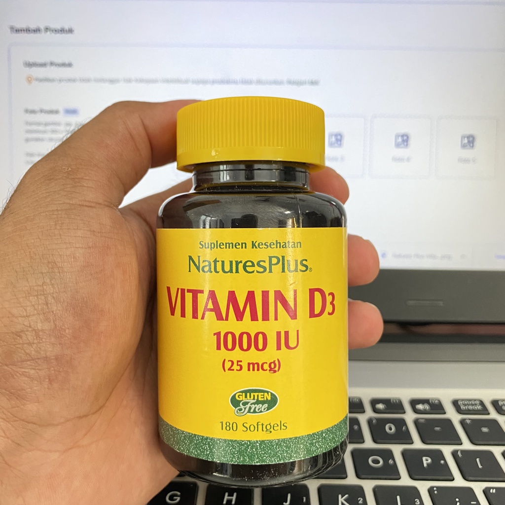 Natures Plus Vitamin D3 1000 IU 180 Softgels BPOM