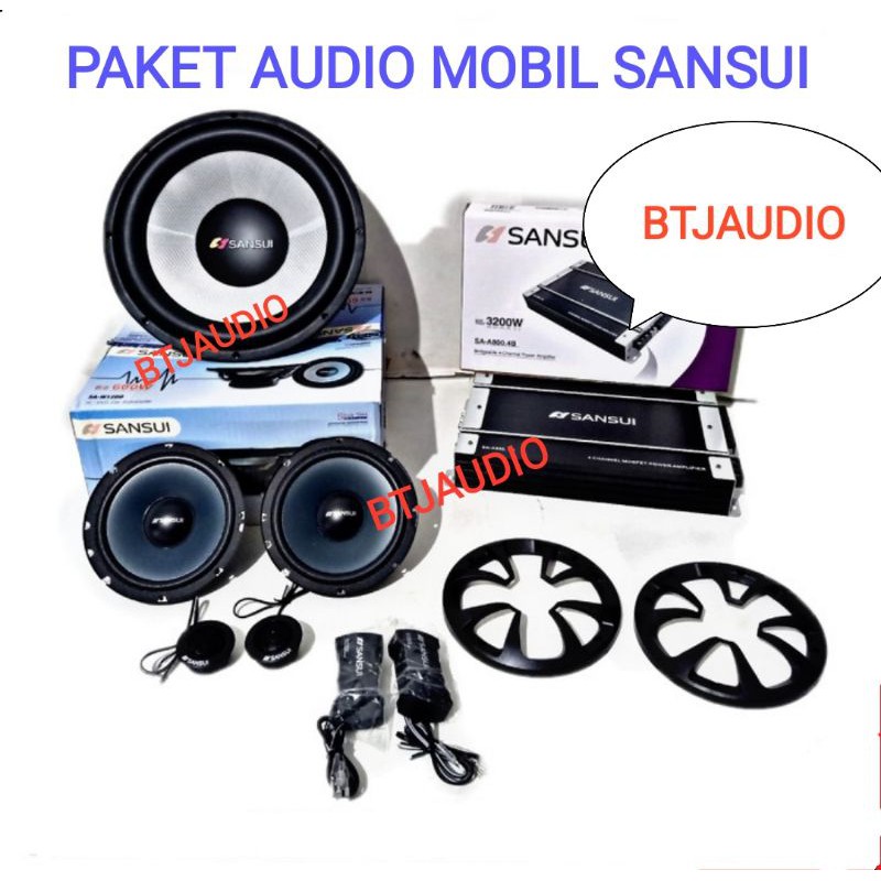 PAKET AUDIO MOBIL MURAH MERK SANSUI (ORIGINAL RESMI)