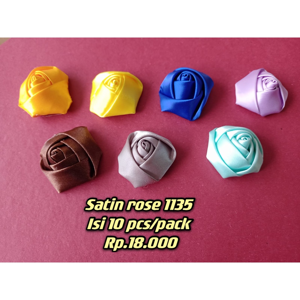 

Satin rose - mawar satin isi 10pcs/pack - barang florist 1135