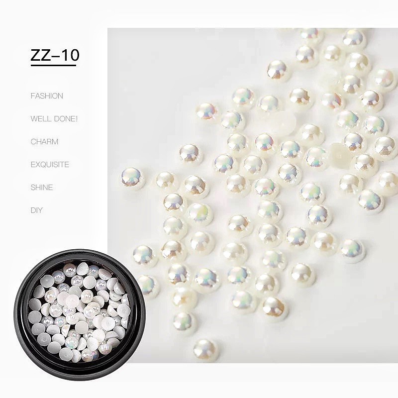 medium size pearl 1 size / pearl bead japan nail beads swarovski crystal ab nailart