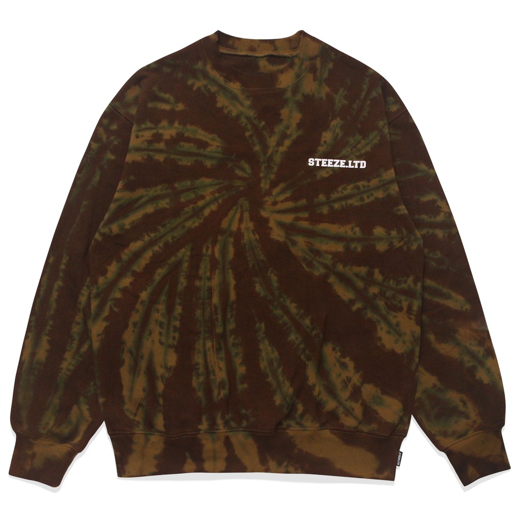 STEEZE.LTD - TIE DYE MINI COLLEGE CREWNECK TAN