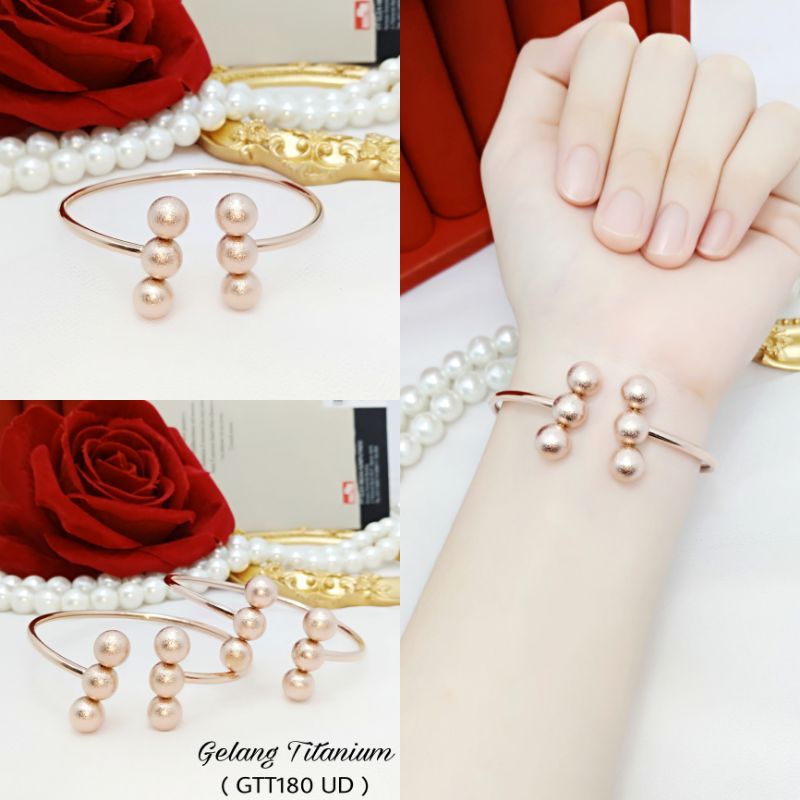 Gelang Titanium Wanita/Gelang Titanium/Gelang Mutiara Titanium GTT180-188 UD