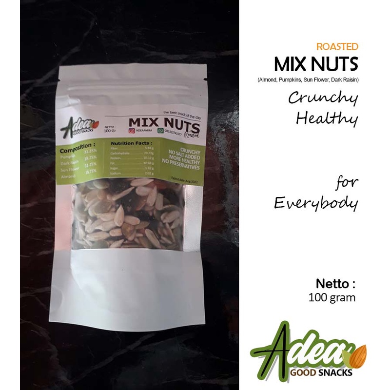 

Mixnuts 4 Jenis Snack Sehat 100 Gram