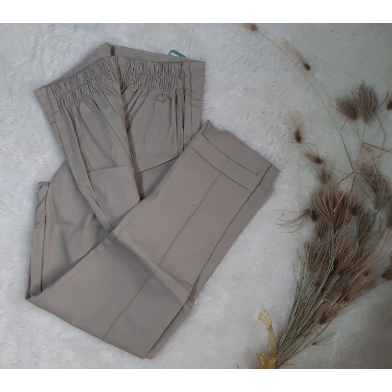 Celana Panjang Wanita Bahan Katun Twill Combed Premium - Celana Kerja Wanita Katun Tebal Halus - Baggy Pants Twill Combed Premium