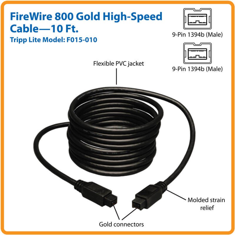 KABEL FIREWIRE 800 TO 9Pin 1.8M HIGH QUALITY