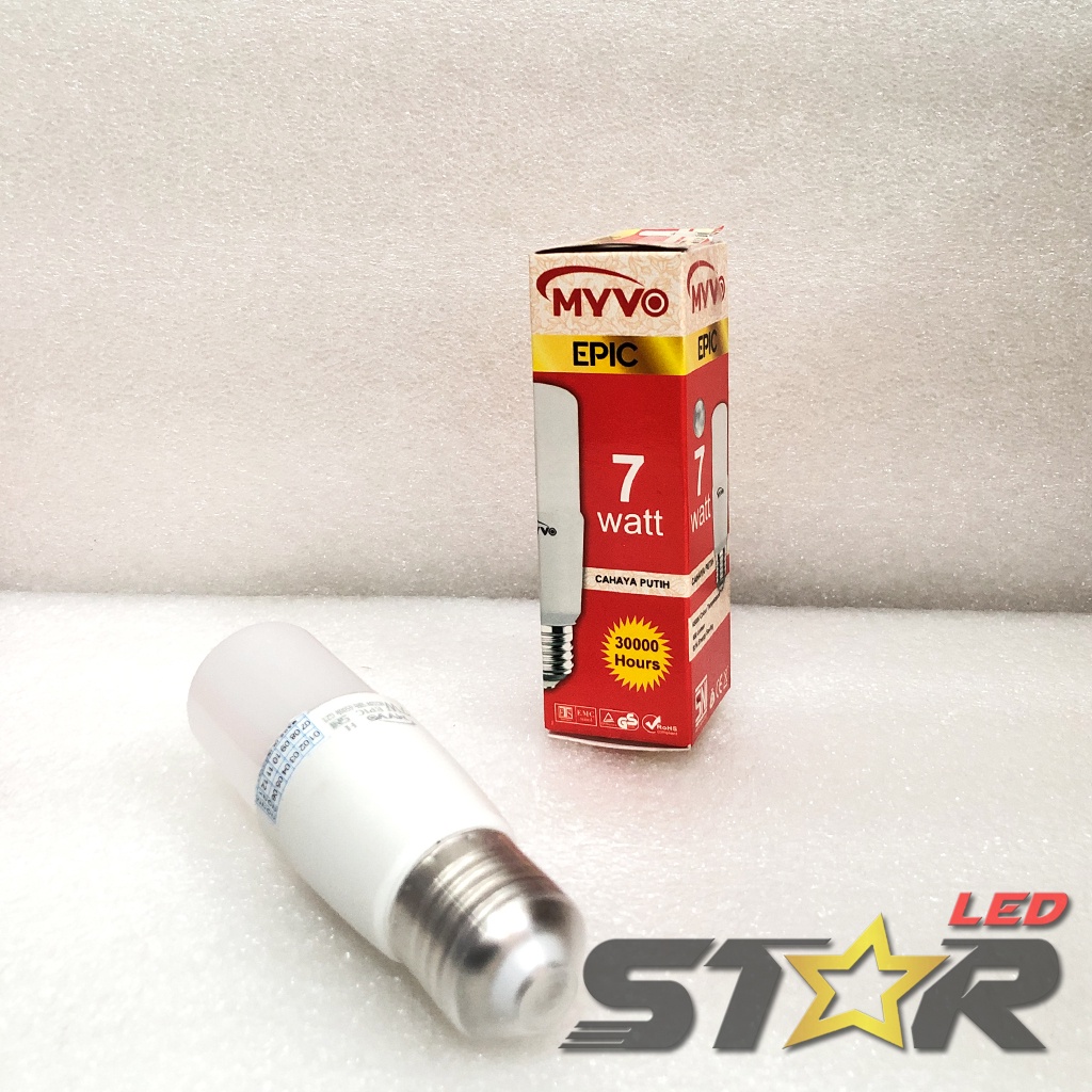 MYVO Epic LED 3W, 7W Lampu Bohlam Premium Unik Murah Hemat Energi Irit Listrik Super Terang 3 7 WATT Star