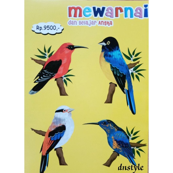 

Buku mewarnai anak jenis burung