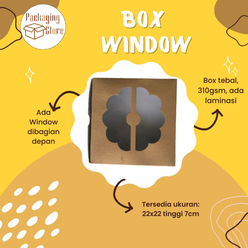 

Box Window 22x22cm / Box Makan 22x22cm / Kardus nasi 22x22