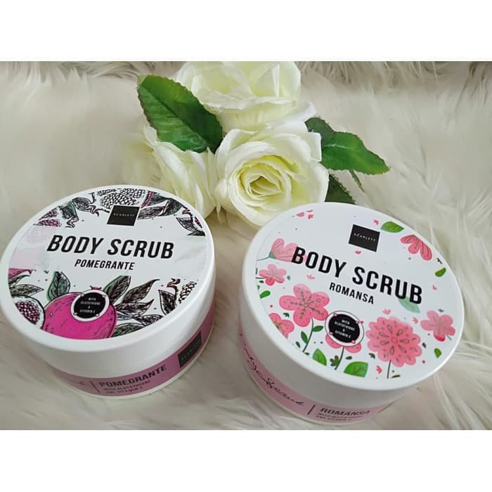 Jual Scarlett Body Scrub Bulat (Romansa/Pomegrante) Shopee Indonesia