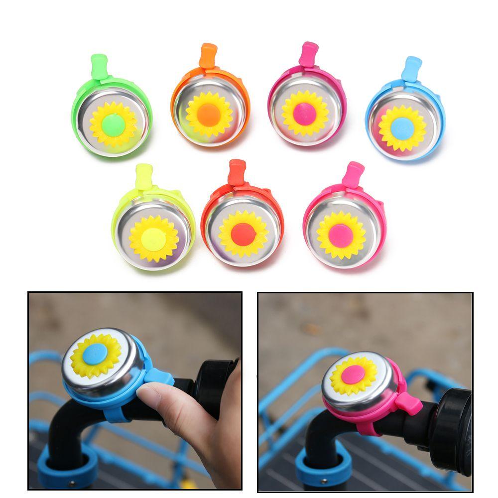 R-FLOWER 1pc Bersepeda Stang Sepeda Anak Lucu Bunga Alloy Plastics Rings Horn Suara Alarm