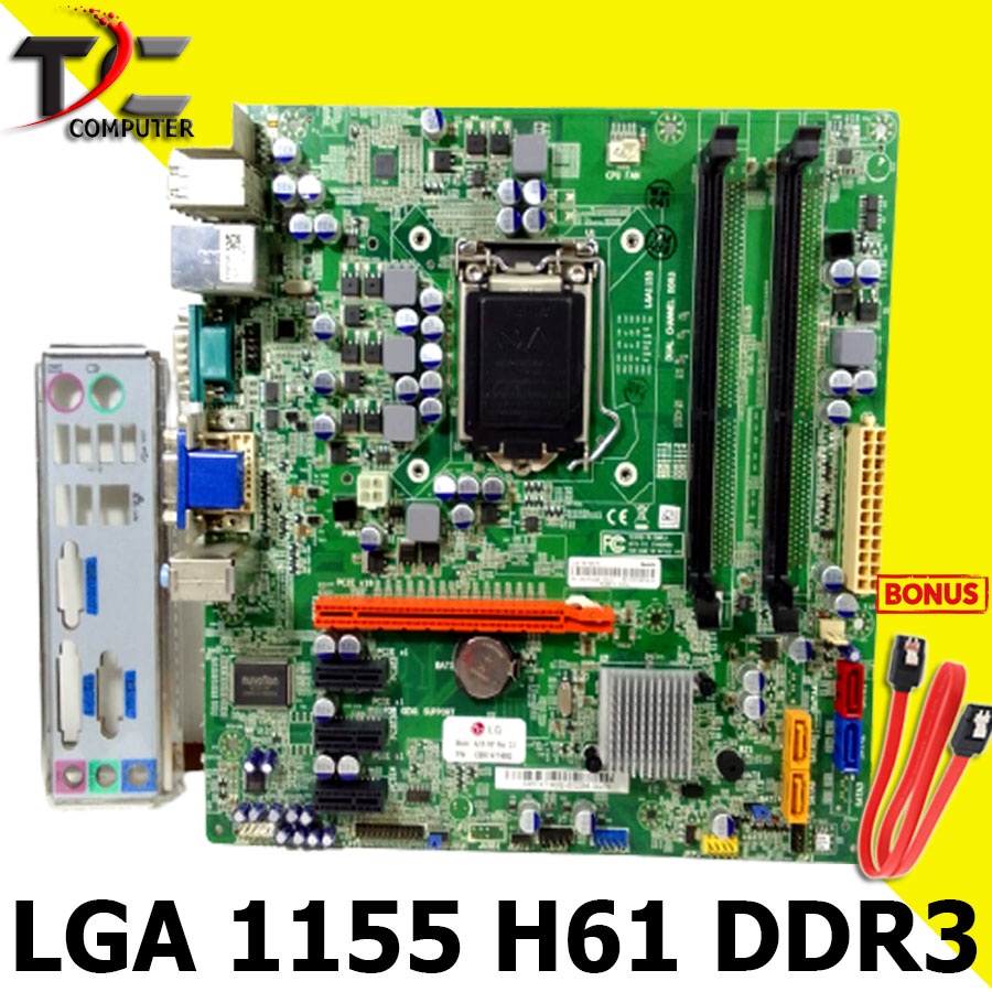 Mobo mainboard intel LGA 1155 H61 LG