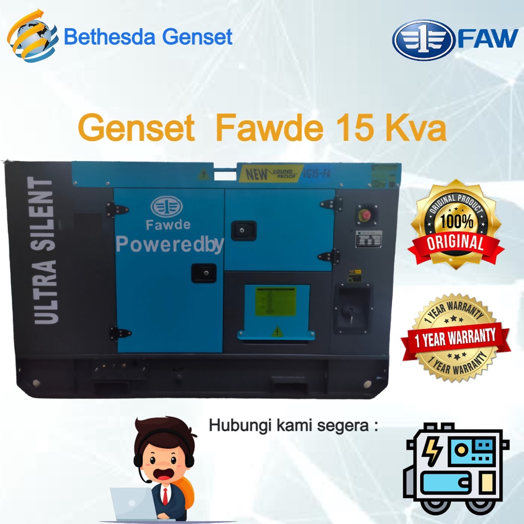 Jual Genset Fawde 15 Kva Silent Shopee Indonesia 1067