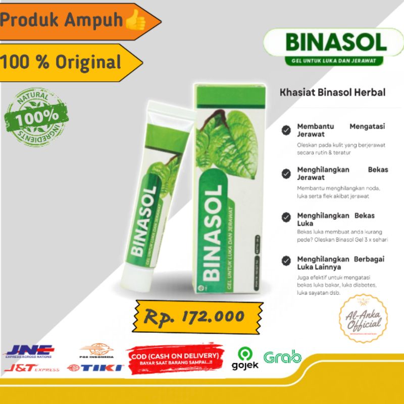 BINASOL Gel, Gel Luka, Gel Bekas Jerawat, Gel penghilang Luka Bekas Jerawat