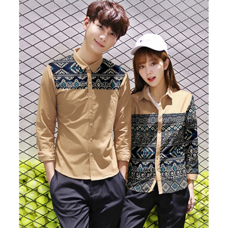 Croba Cream - Baju couple / kemeja couple / batik couple /kemeja keren