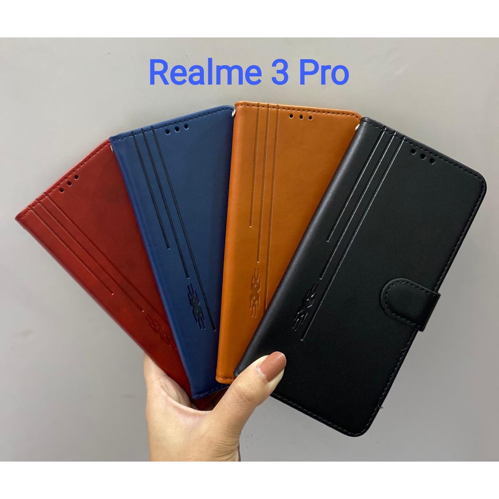 Leather Wallet Flip New Realme 3 Pro