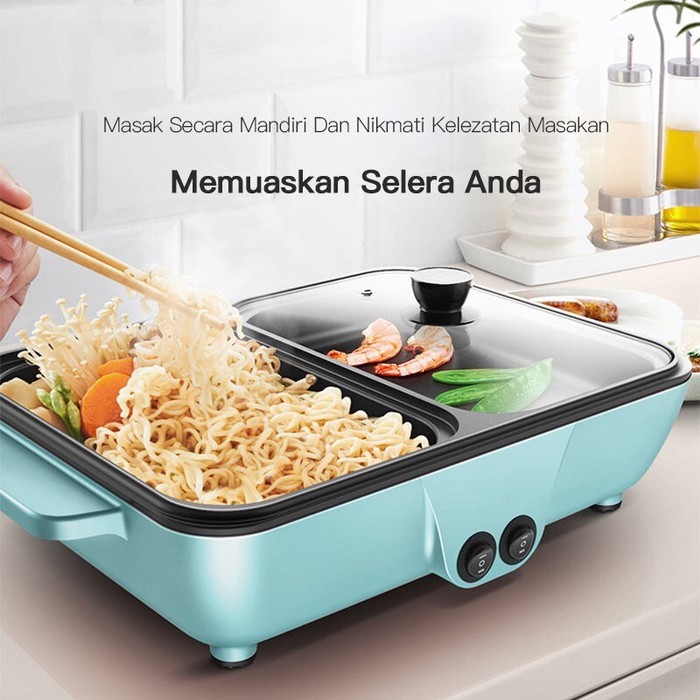 Shabu Panggang dalam satu Unit Steambot &amp; Grill Pan Super hotpot