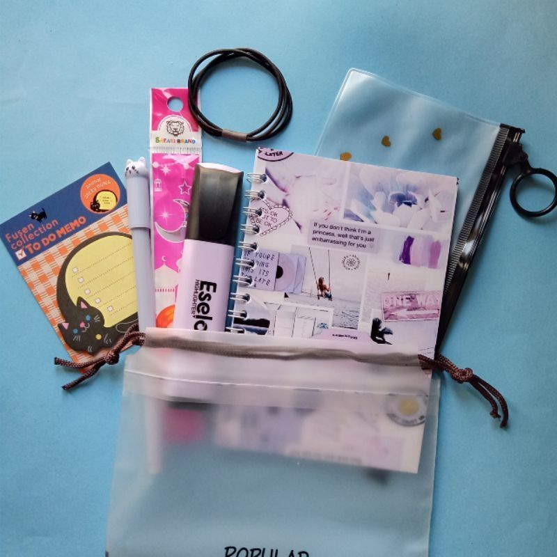 

Alat Tulis Aesthetic Lilac Fancy 8in1