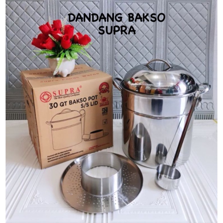 DANDANG BAKSO SUPRA 30QT STAINLESS+CENTONG