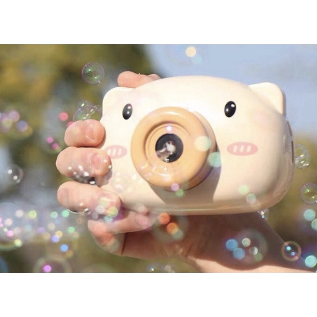 Mainan Bubble Kamera - Gelembung Bubble Sabun Kamera Ada Lampu &amp; Musik