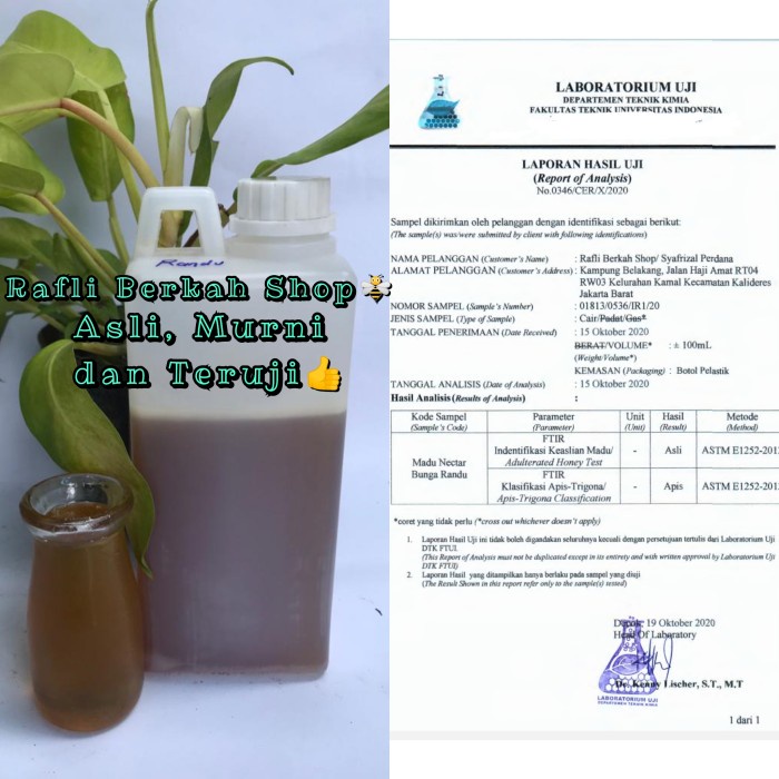 

201nhgg Madu Nektar Pohon Randu. Madu Randu 1000 Gr Bersih Ds201Fs