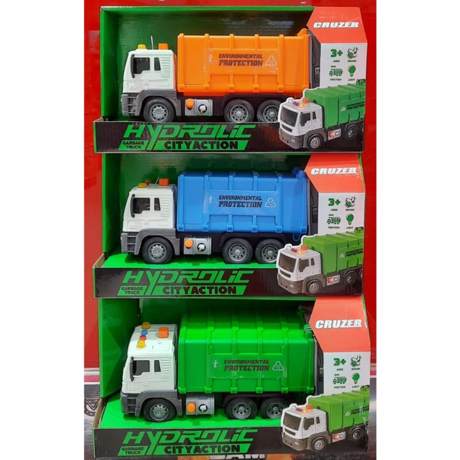 Sale Mainan: Cruzer Hydrolic City Action Garbage Truck Original