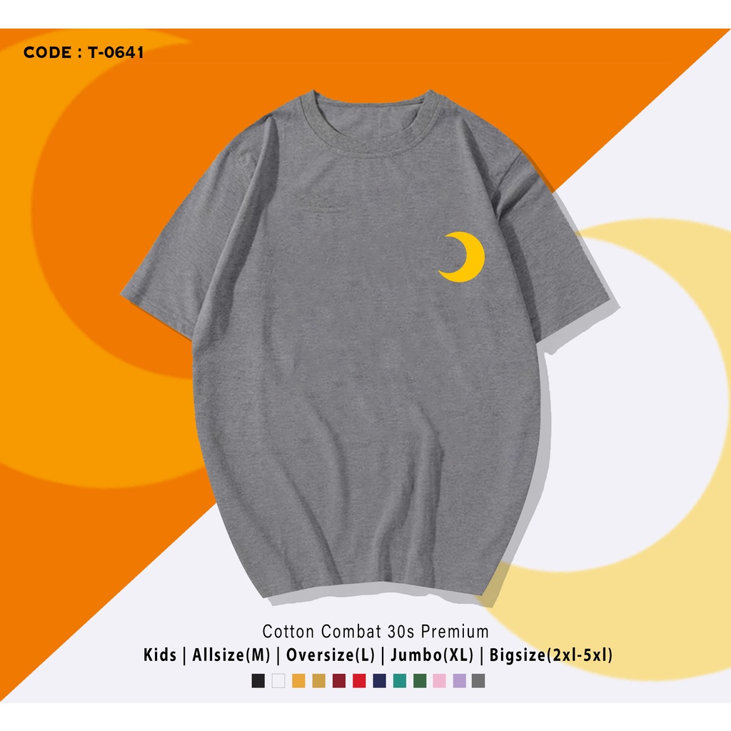 T-SHIRT / KAOS MOON SIDE / UNISEX COWOK / CEWEK / BAHAN ADEM &amp; LEMBUT