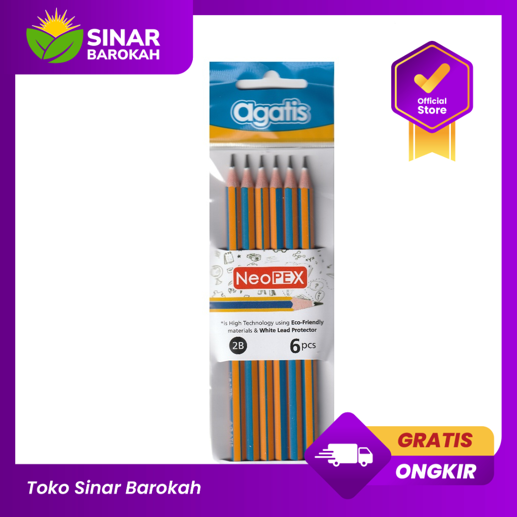 

Agatis Neopex Hexagonal Graphite Pensil 2B Set 6 NH-2B-6O01