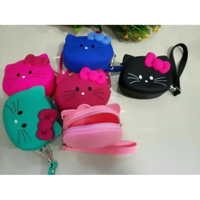 DOMPET KOIN HELLO KITTY / DOMPET KARAKTER HELLO KITY / DOMPET SILIKON