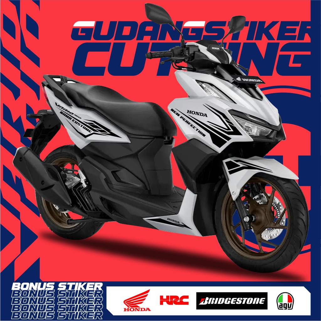 STRIPING CUTTING HONDA VARIO 160 NEW EDISI 5 STIKER AKSESORIS SEPEDA MOTOR