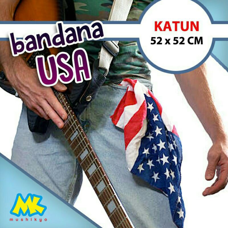 Bandana USA / Syal slayer motif Bendera Amerika-3