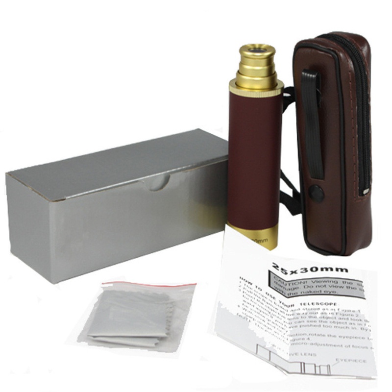 Sun Teleskop Monokuler Retro Portable 25x30 Ukuran Saku