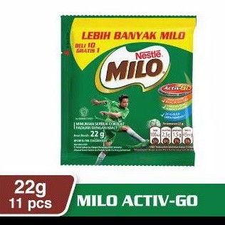 

Milo 1 renceng isi 11 pcs x 22gr