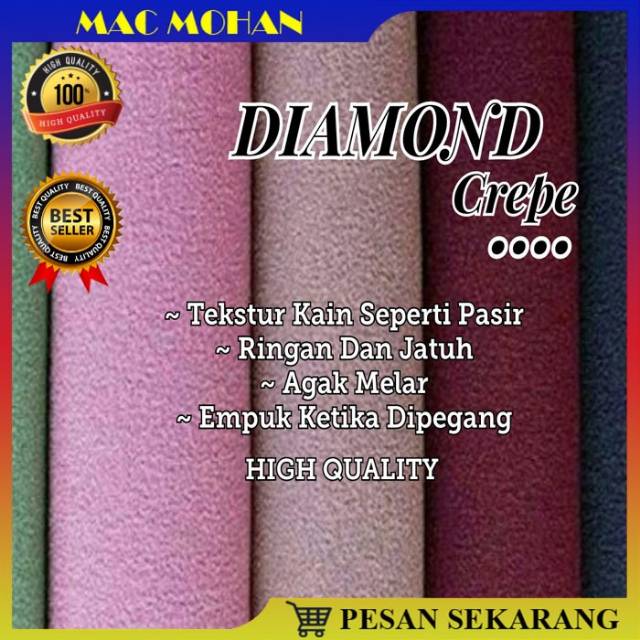 Promo Kain Diamond Crepe Pashmina Italiano Georgette Original Termurah Grosir Premium Ceruty Delux Shopee Indonesia
