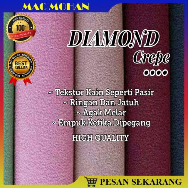 {PROMO} KAIN DIAMOND CREPE PASHMINA ITALIANO GEORGETTE ORIGINAL TERMURAH GROSIR PREMIUM CERUTY DELUX