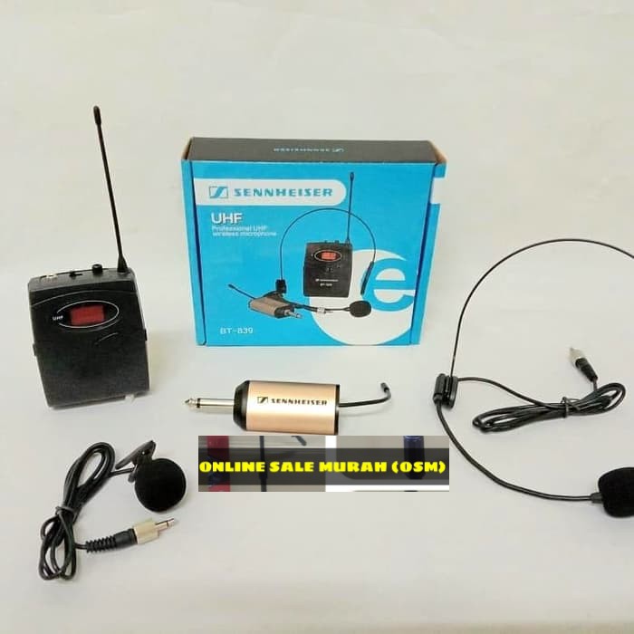 Sennheiser Mic Wireless cas Single headset bando senheiser baterai charger mik wireles pro karaoke UHF mikrophone microphone casan audio sound vokal vocal professional panggung dj studio senheizer  SINGLE sistem CAS CASAN BISA DIGUNAKAN KE SEGALA ALAT AUD